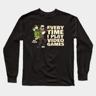 Carrying My Team Funny Video Gamer Long Sleeve T-Shirt